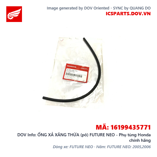 ỐNG XẢ XĂNG THỪA (pô) FUTURE NEO - Phụ tùng Honda chính hãng