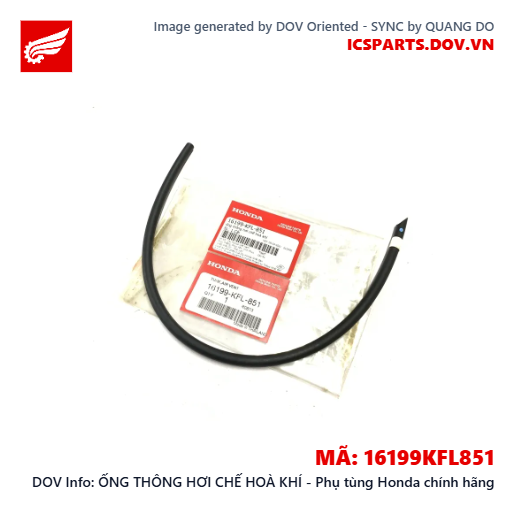 ỐNG THÔNG HƠI CHẾ HOÀ KHÍ - Phụ tùng Honda chính hãng