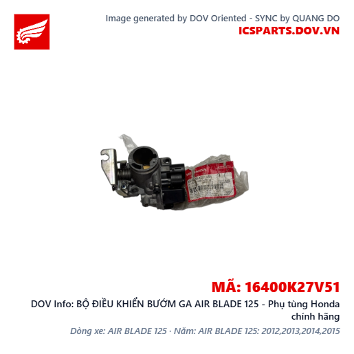 BỘ ĐIỀU KHIỂN BƯỚM GA AIR BLADE 125 - Phụ tùng Honda chính hãng