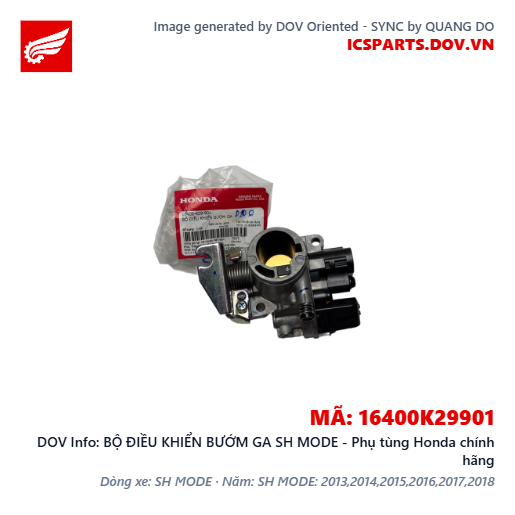 BỘ ĐIỀU KHIỂN BƯỚM GA SH MODE - Phụ tùng Honda chính hãng
