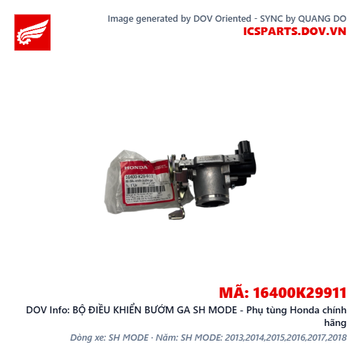 BỘ ĐIỀU KHIỂN BƯỚM GA SH MODE - Phụ tùng Honda chính hãng