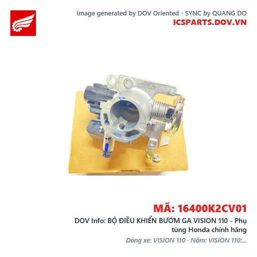 BỘ ĐIỀU KHIỂN BƯỚM GA VISION 110 - Phụ tùng Honda chính hãng