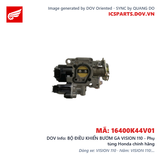 BỘ ĐIỀU KHIỂN BƯỚM GA VISION 110 - Phụ tùng Honda chính hãng