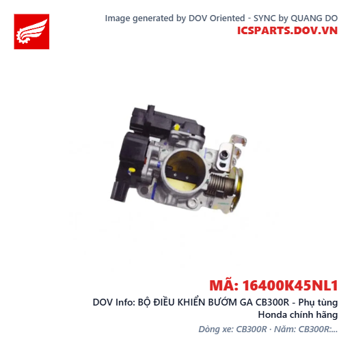 BỘ ĐIỀU KHIỂN BƯỚM GA CB300R - Phụ tùng Honda chính hãng