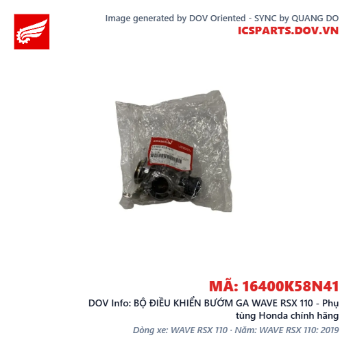 BỘ ĐIỀU KHIỂN BƯỚM GA WAVE RSX 110 - Phụ tùng Honda chính hãng