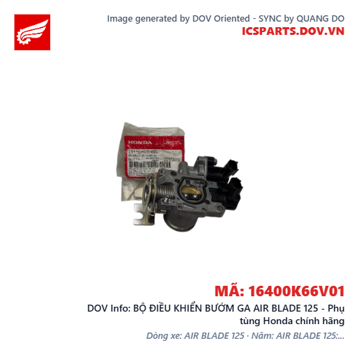 BỘ ĐIỀU KHIỂN BƯỚM GA AIR BLADE 125 - Phụ tùng Honda chính hãng