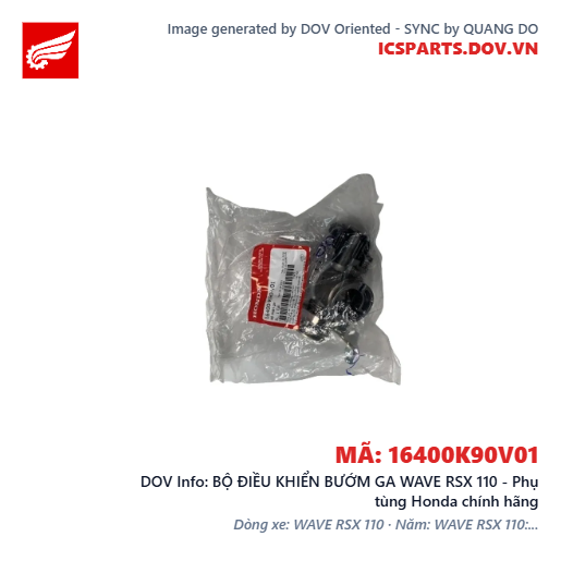 BỘ ĐIỀU KHIỂN BƯỚM GA WAVE RSX 110 - Phụ tùng Honda chính hãng