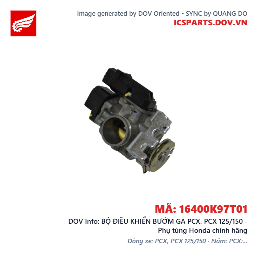 BỘ ĐIỀU KHIỂN BƯỚM GA PCX, PCX 125/150 - Phụ tùng Honda chính hãng