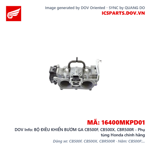 BỘ ĐIỀU KHIỂN BƯỚM GA CB500F, CB500X, CBR500R - Phụ tùng Honda chính hãng