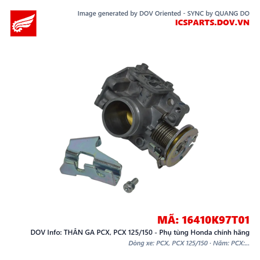 THÂN GA PCX, PCX 125/150 - Phụ tùng Honda chính hãng