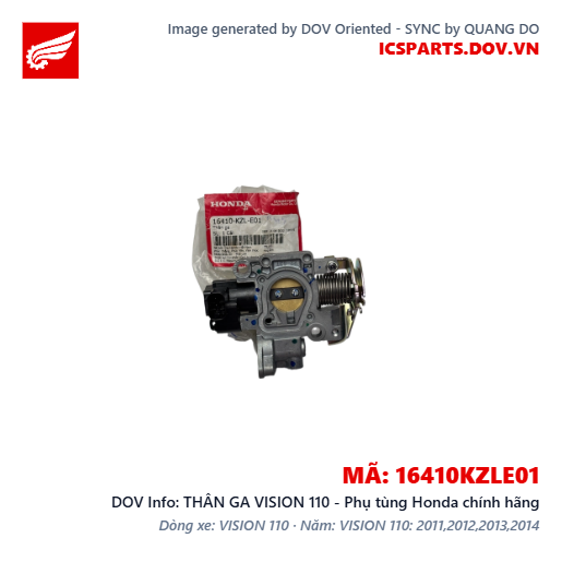 THÂN GA VISION 110 - Phụ tùng Honda chính hãng