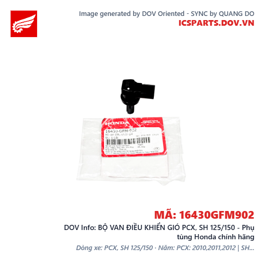 BỘ VAN ĐIỀU KHIỂN GIÓ PCX, SH 125/150 - Phụ tùng Honda chính hãng