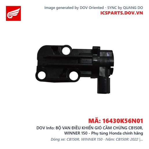BỘ VAN ĐIỀU KHIỂN GIÓ CẦM CHỪNG CB150R, WINNER 150 - Phụ tùng Honda chính hãng