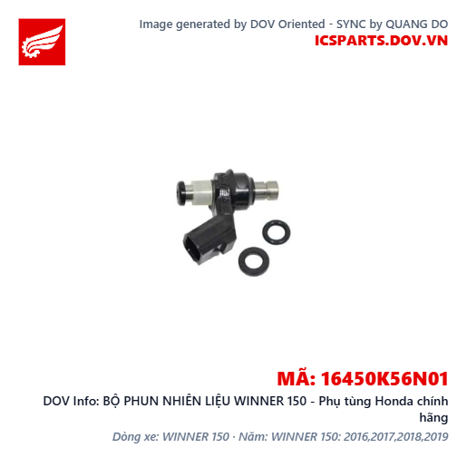 BỘ PHUN NHIÊN LIỆU WINNER 150 - Phụ tùng Honda chính hãng