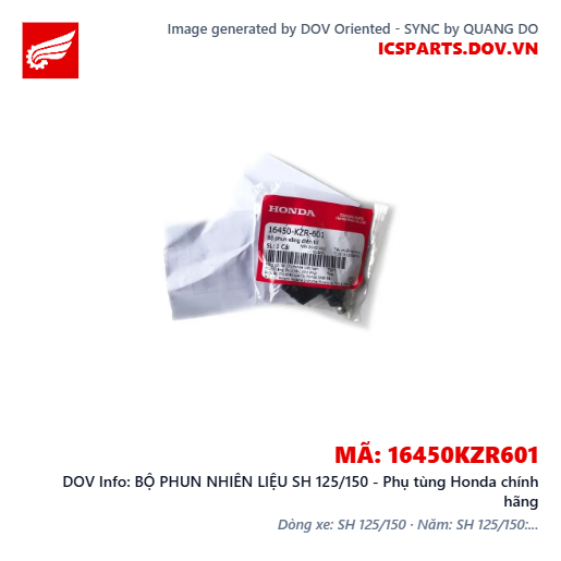 BỘ PHUN NHIÊN LIỆU SH 125/150 - Phụ tùng Honda chính hãng