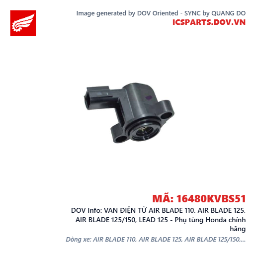 VAN ĐIỆN TỪ AIR BLADE 110, AIR BLADE 125, AIR BLADE 125/150, LEAD 125 - Phụ tùng Honda chính hãng