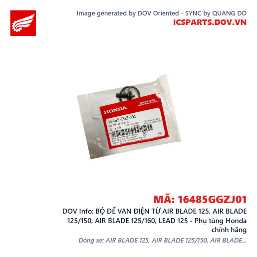 BỘ ĐẾ VAN ĐIỆN TỪ AIR BLADE 125, AIR BLADE 125/150, AIR BLADE 125/160, LEAD 125 - Phụ tùng Honda chính hãng