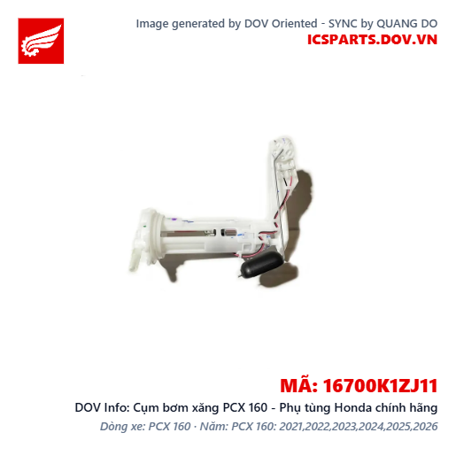 Cụm bơm xăng PCX 160 - Phụ tùng Honda chính hãng