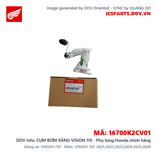 CỤM BƠM XĂNG VISION 110 - Phụ tùng Honda chính hãng