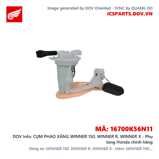 CỤM PHAO XĂNG WINNER 150, WINNER R, WINNER X - Phụ tùng Honda chính hãng