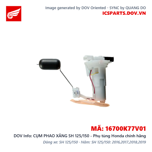 CỤM PHAO XĂNG SH 125/150 - Phụ tùng Honda chính hãng