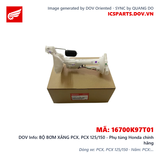 BỘ BƠM XĂNG PCX, PCX 125/150 - Phụ tùng Honda chính hãng
