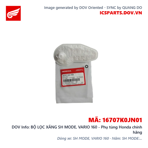 BỘ LỌC XĂNG SH MODE, VARIO 160 - Phụ tùng Honda chính hãng
