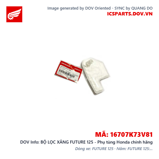 BỘ LỌC XĂNG FUTURE 125 - Phụ tùng Honda chính hãng