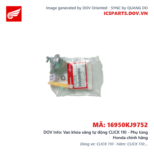 Van khóa xăng tự động CLICK 110 - Phụ tùng Honda chính hãng