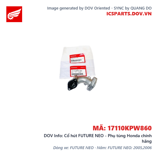 Cổ hút FUTURE NEO - Phụ tùng Honda chính hãng
