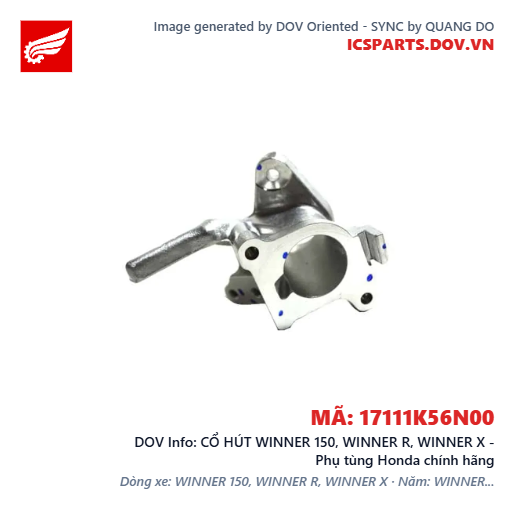 CỔ HÚT WINNER 150, WINNER R, WINNER X - Phụ tùng Honda chính hãng