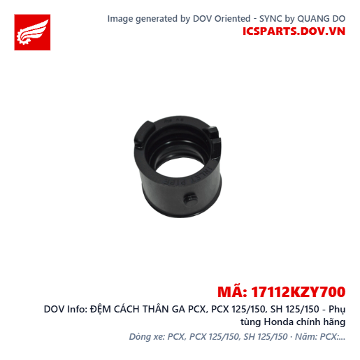ĐỆM CÁCH THÂN GA PCX, PCX 125/150, SH 125/150 - Phụ tùng Honda chính hãng