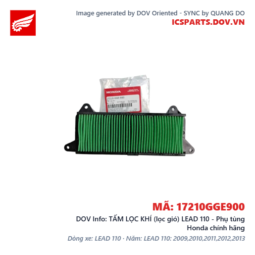 TẤM LỌC KHÍ (lọc gió) LEAD 110 - Phụ tùng Honda chính hãng