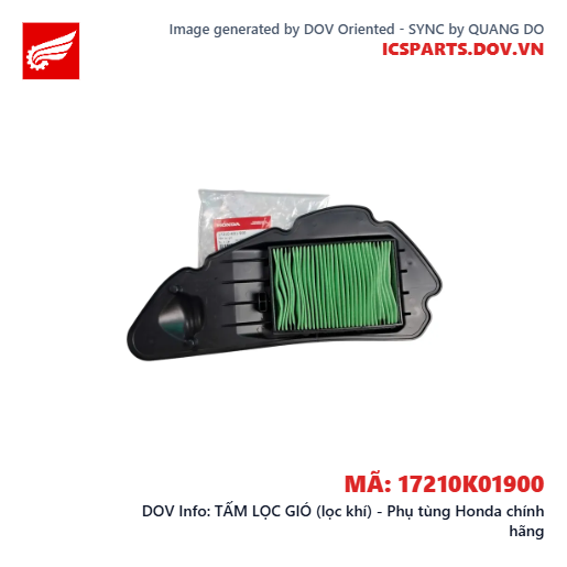 TẤM LỌC GIÓ (lọc khí) - Phụ tùng Honda chính hãng