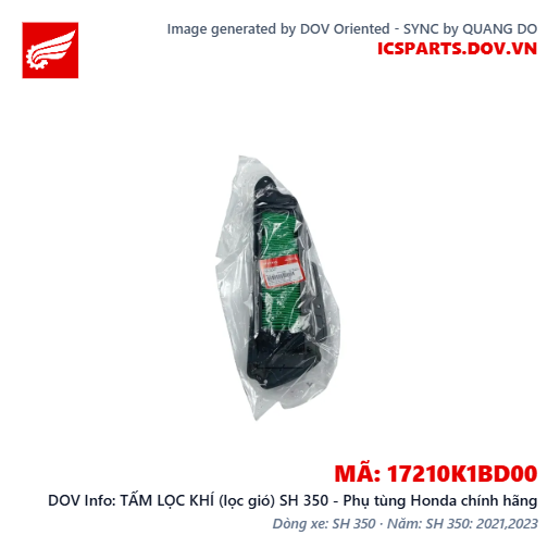 TẤM LỌC KHÍ (lọc gió) SH 350 - Phụ tùng Honda chính hãng