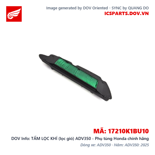 TẤM LỌC KHÍ (lọc gió) ADV350 - Phụ tùng Honda chính hãng