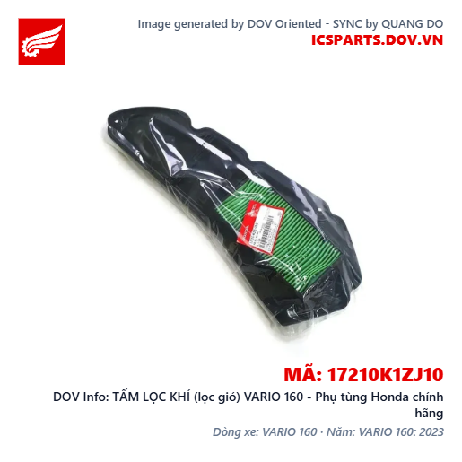 TẤM LỌC KHÍ (lọc gió) VARIO 160 - Phụ tùng Honda chính hãng