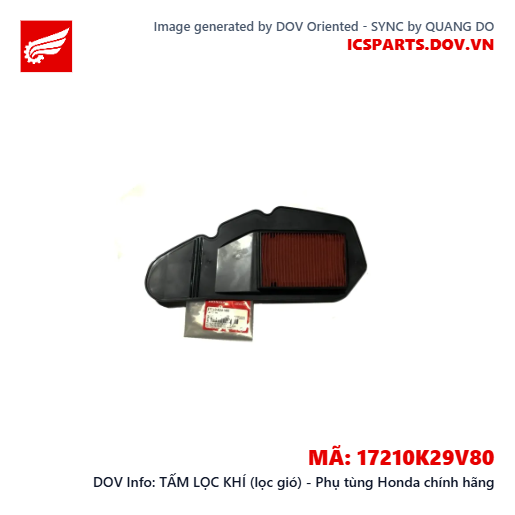 TẤM LỌC KHÍ (lọc gió) - Phụ tùng Honda chính hãng
