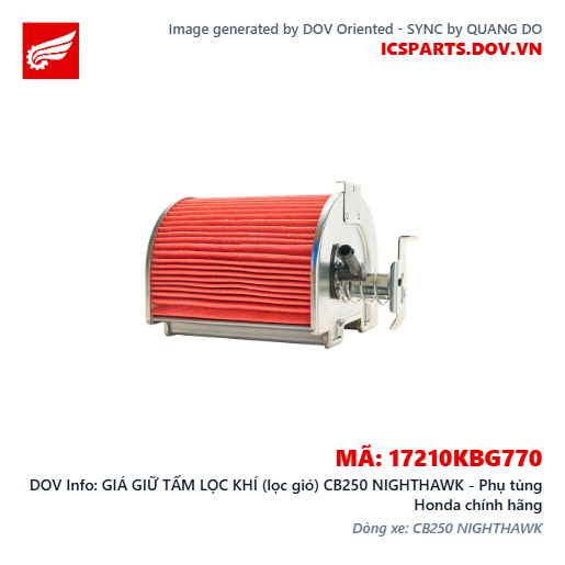 GIÁ GIỮ TẤM LỌC KHÍ (lọc gió) CB250 NIGHTHAWK - Phụ tùng Honda chính hãng