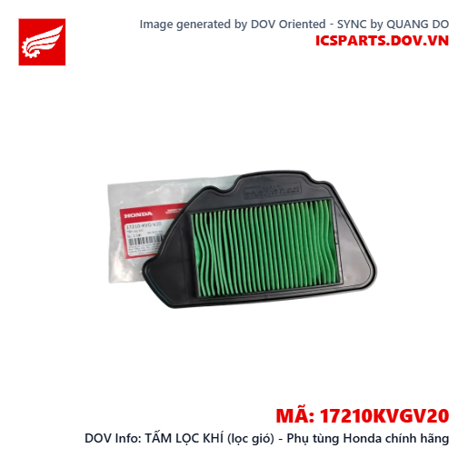 TẤM LỌC KHÍ (lọc gió) - Phụ tùng Honda chính hãng