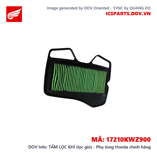 TẤM LỌC KHÍ (lọc gió) - Phụ tùng Honda chính hãng