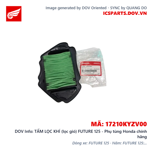 TẤM LỌC KHÍ (lọc gió) FUTURE 125 - Phụ tùng Honda chính hãng