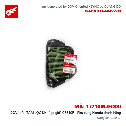 TẤM LỌC KHÍ (lọc gió) CB650F - Phụ tùng Honda chính hãng