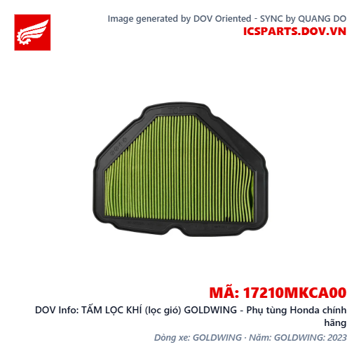TẤM LỌC KHÍ (lọc gió) GOLDWING - Phụ tùng Honda chính hãng