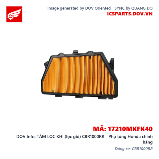 TẤM LỌC KHÍ (lọc gió) CBR1000RR - Phụ tùng Honda chính hãng