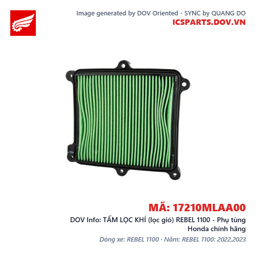 TẤM LỌC KHÍ (lọc gió) REBEL 1100 - Phụ tùng Honda chính hãng