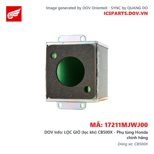 LỌC GIÓ (lọc khí) CB500X - Phụ tùng Honda chính hãng