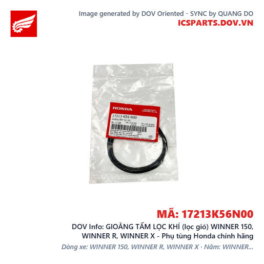 GIOĂNG TẤM LỌC KHÍ (lọc gió) WINNER 150, WINNER R, WINNER X - Phụ tùng Honda chính hãng