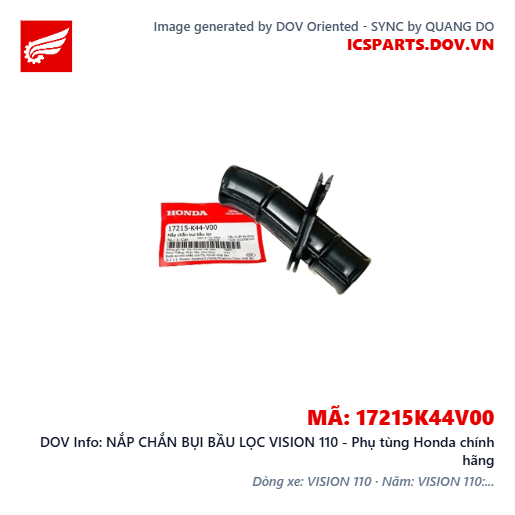 NẮP CHẮN BỤI BẦU LỌC VISION 110 - Phụ tùng Honda chính hãng