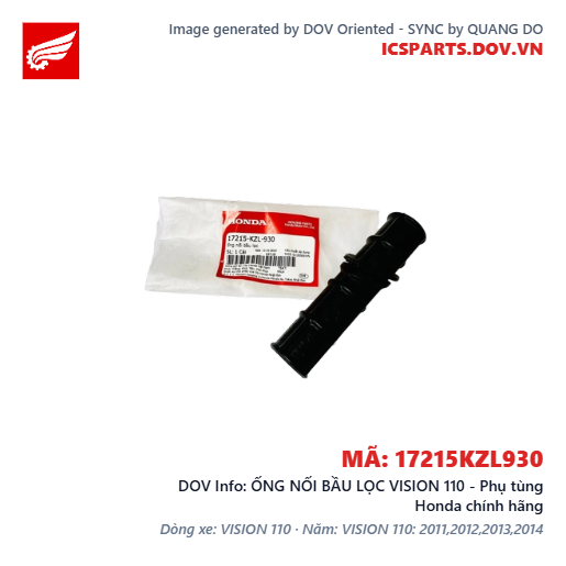 ỐNG NỐI BẦU LỌC VISION 110 - Phụ tùng Honda chính hãng